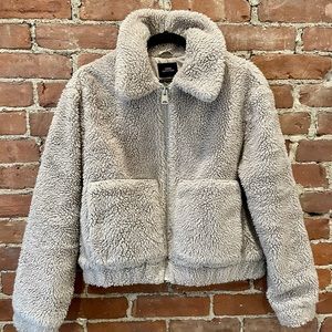 Urban Outfitters Taupe Teddy Jacket